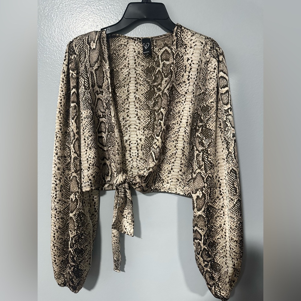 Windsor Brown Snake Print Top